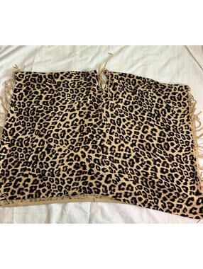 Chico’s Women’s Leopard Print Lace-Up Top One Size Stylish Blouse Shawl